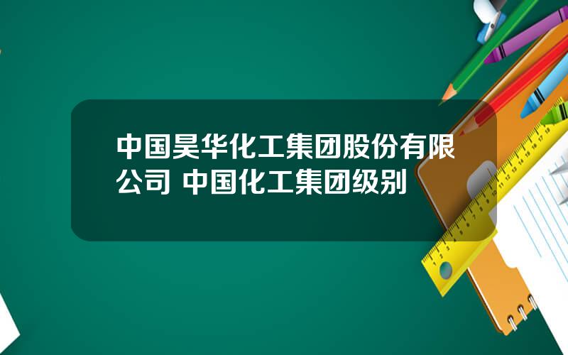 中国昊华化工集团股份有限公司 中国化工集团级别